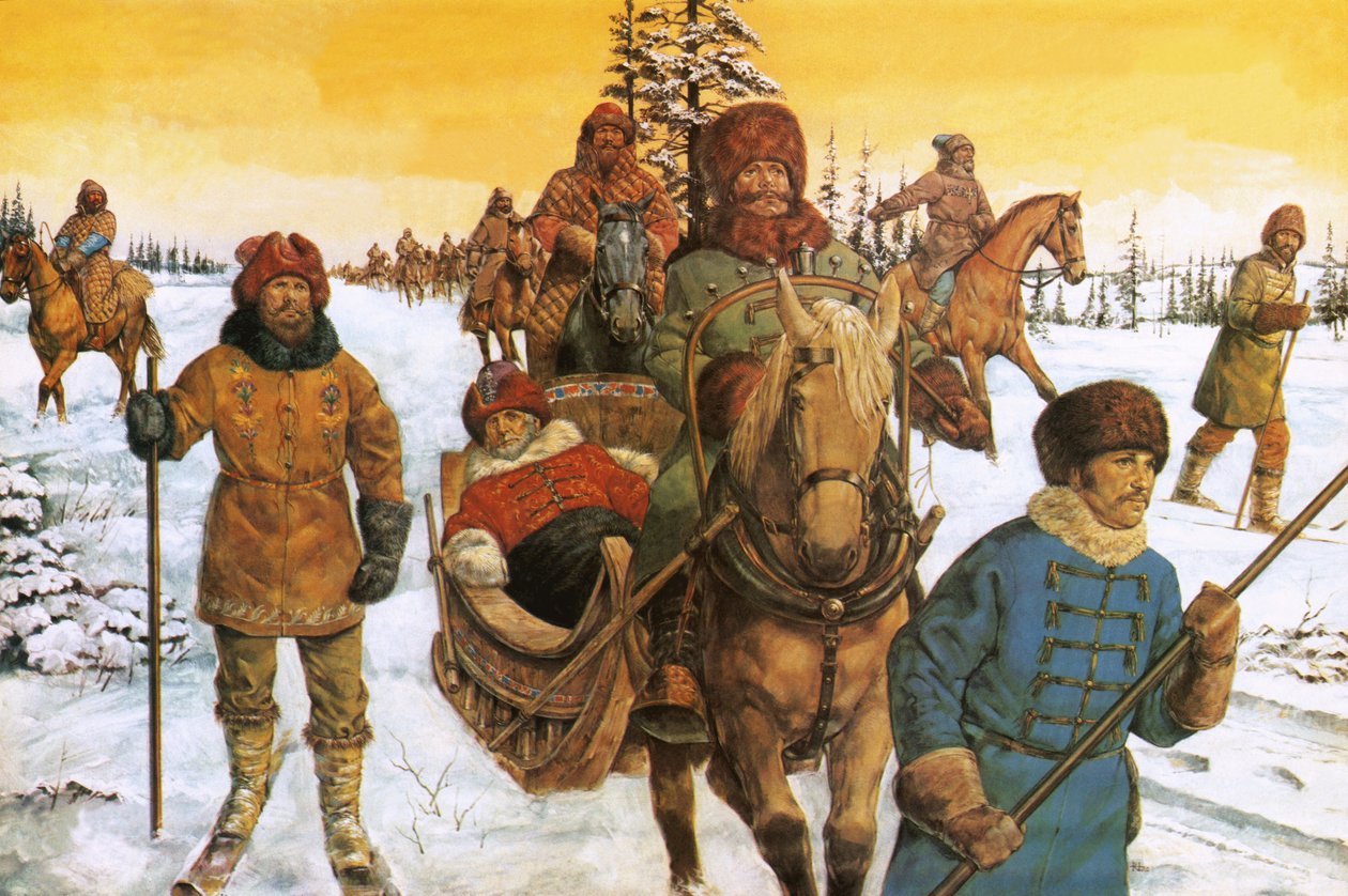 Ivan de Grote in een slee door Richard Hook