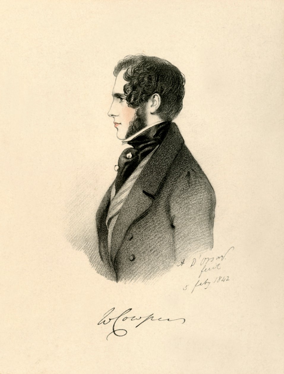 William Cowper, 1842 door Richard James Lane