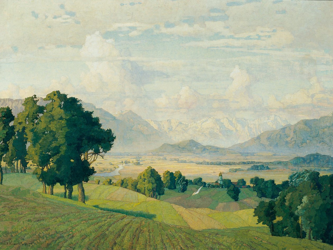 Landschap in Opper-Beieren door Richard Kaiser