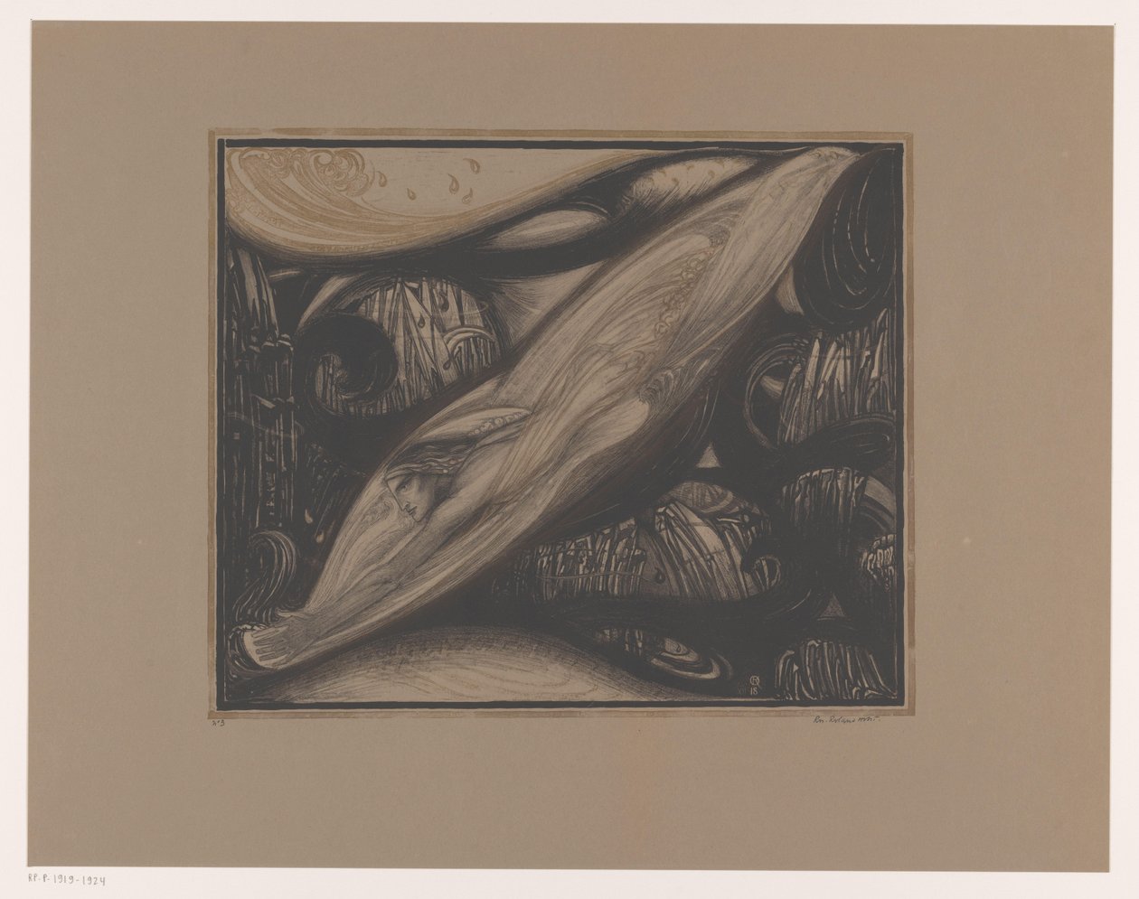 Parelduiker door Richard Nicolaüs Roland Holst (signed by artist)