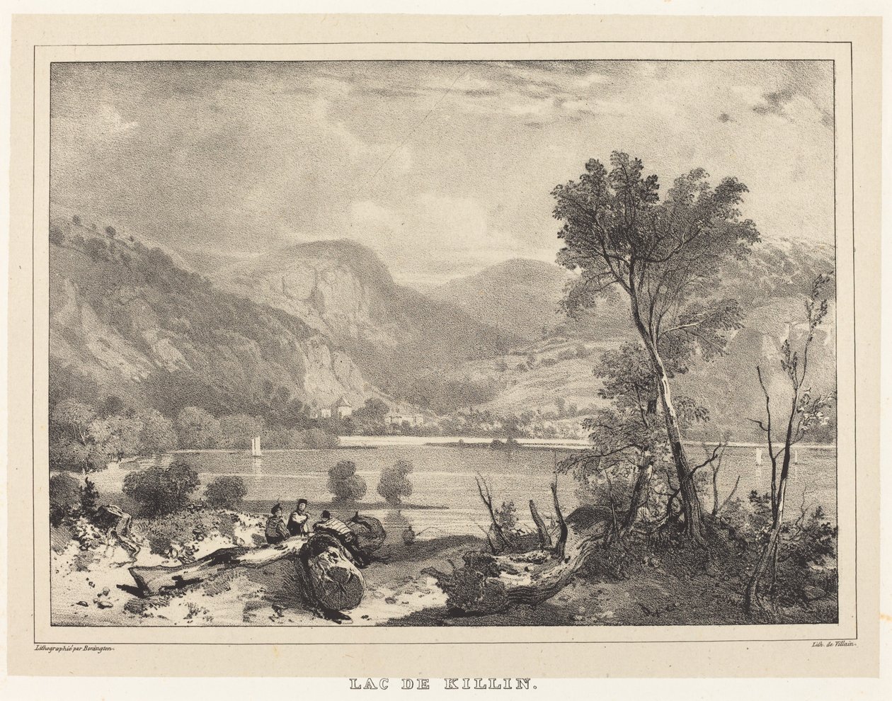Meer van Killin door Richard Parkes Bonington after Francois Alexandre Pernot
