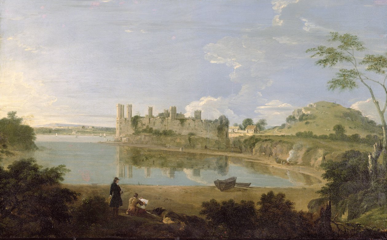 Caernarvon Kasteel, c.1745-50 door Richard Wilson