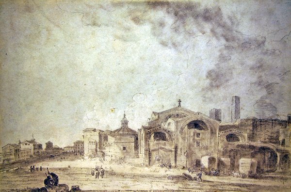 De Baden van Diocletianus, Rome door Richard Wilson
