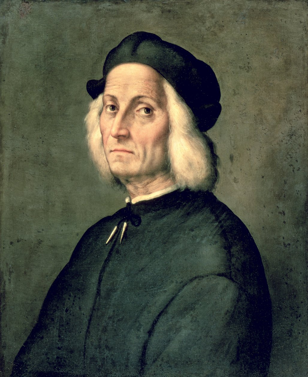 Portret van een oude man door Ridolfo , Il Ghirlandaio