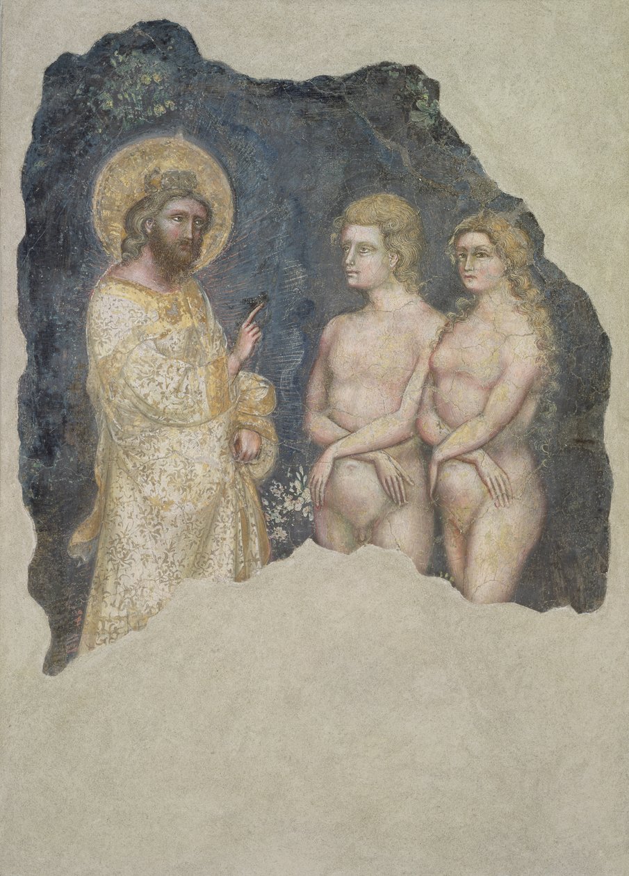 Adam en Eva gezegend door God, c.1357 door Ridolfo di Arpo Guariento