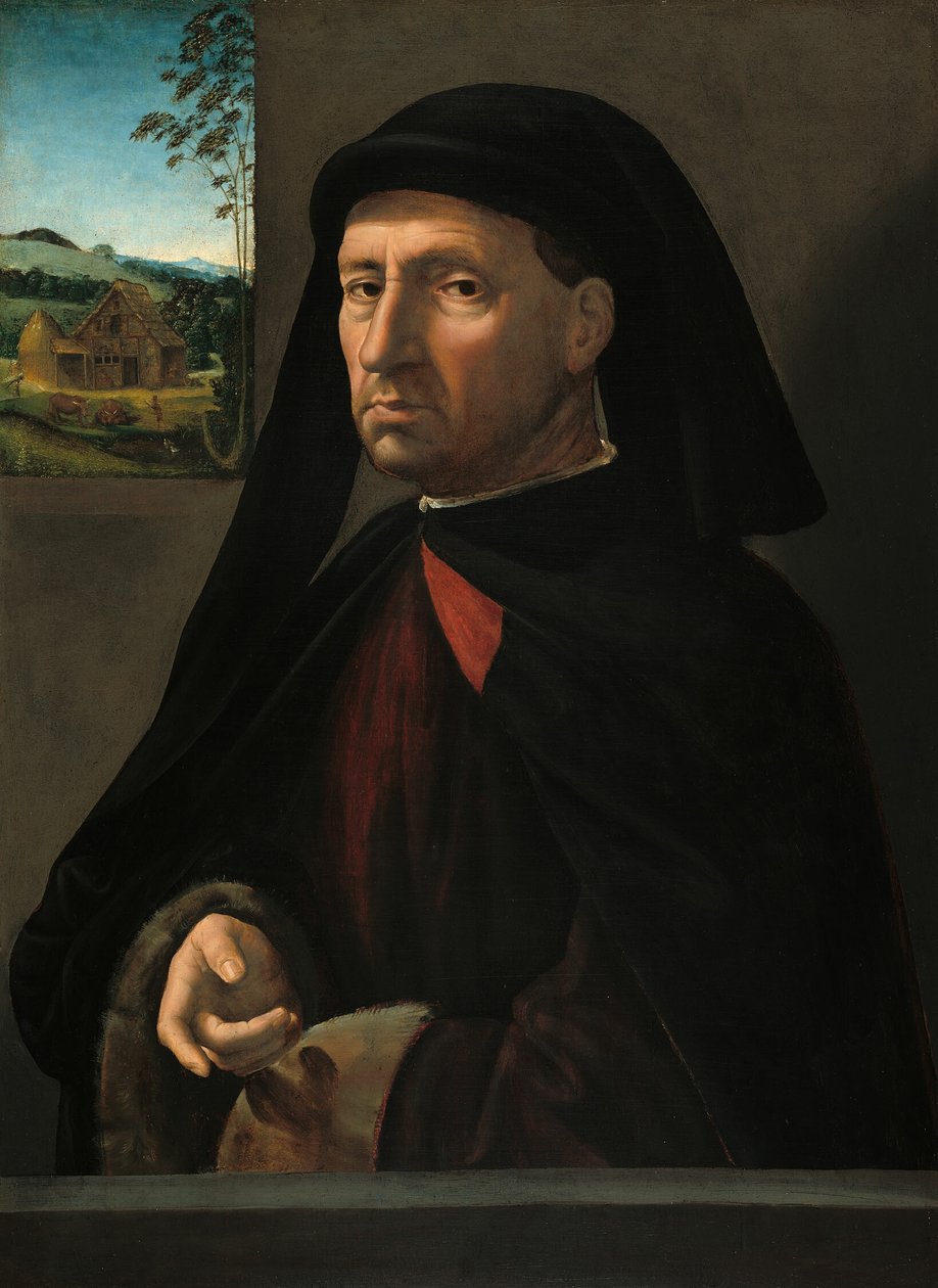 Portret van een heer door Ridolfo Ghirlandaio