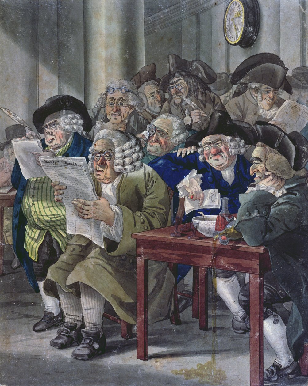 Buitengewone Beursmakelaars, satirische schets door Robert Dighton