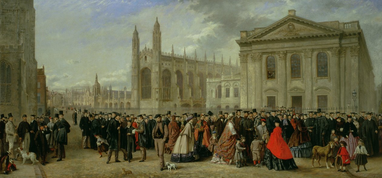 Diplomauitreiking in Cambridge in 1863 door Robert Farren