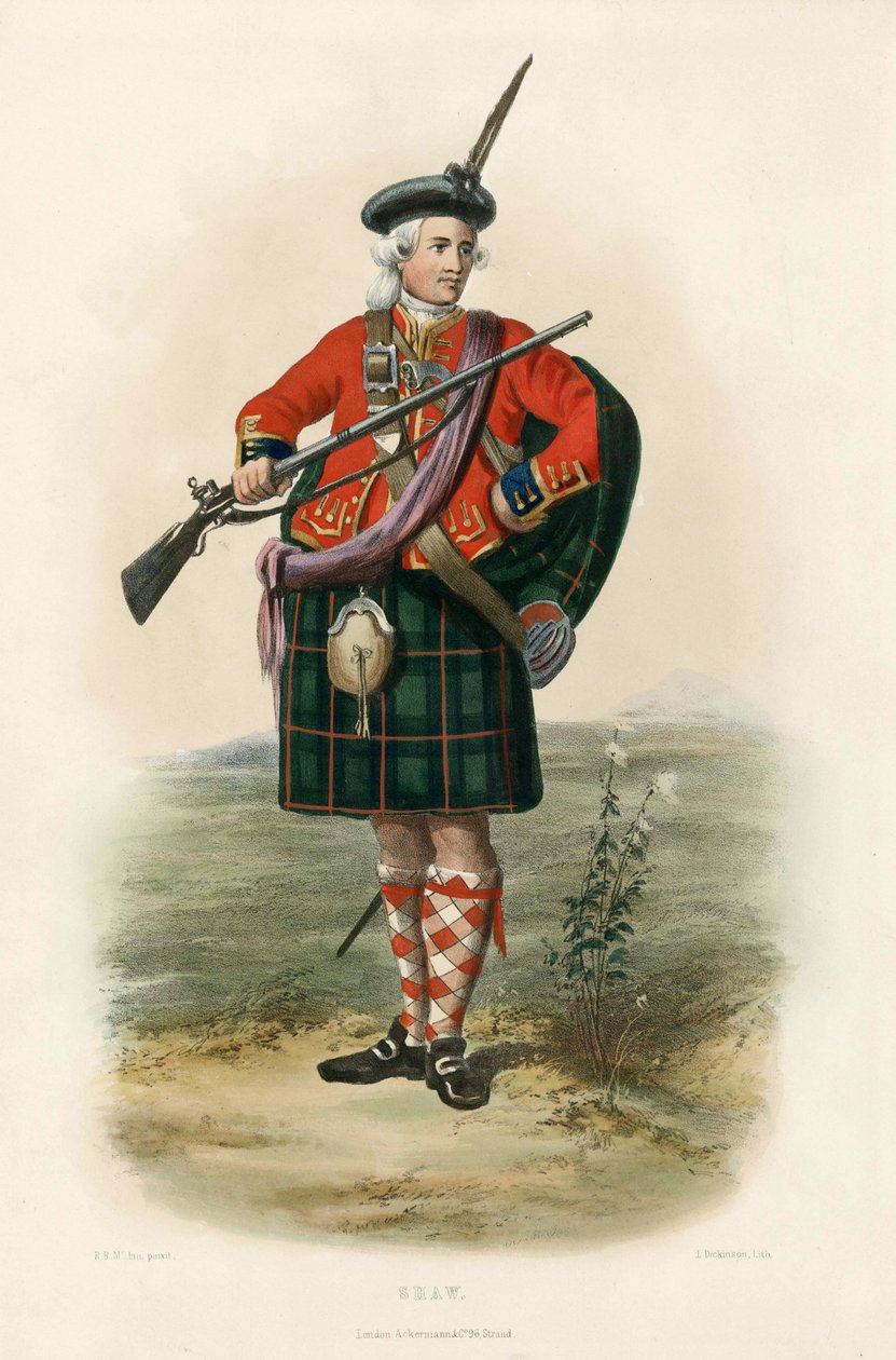 Shaw, uit The Clans of the Scottish Highlands, uitgegeven 1845 door Robert Ronald McIan