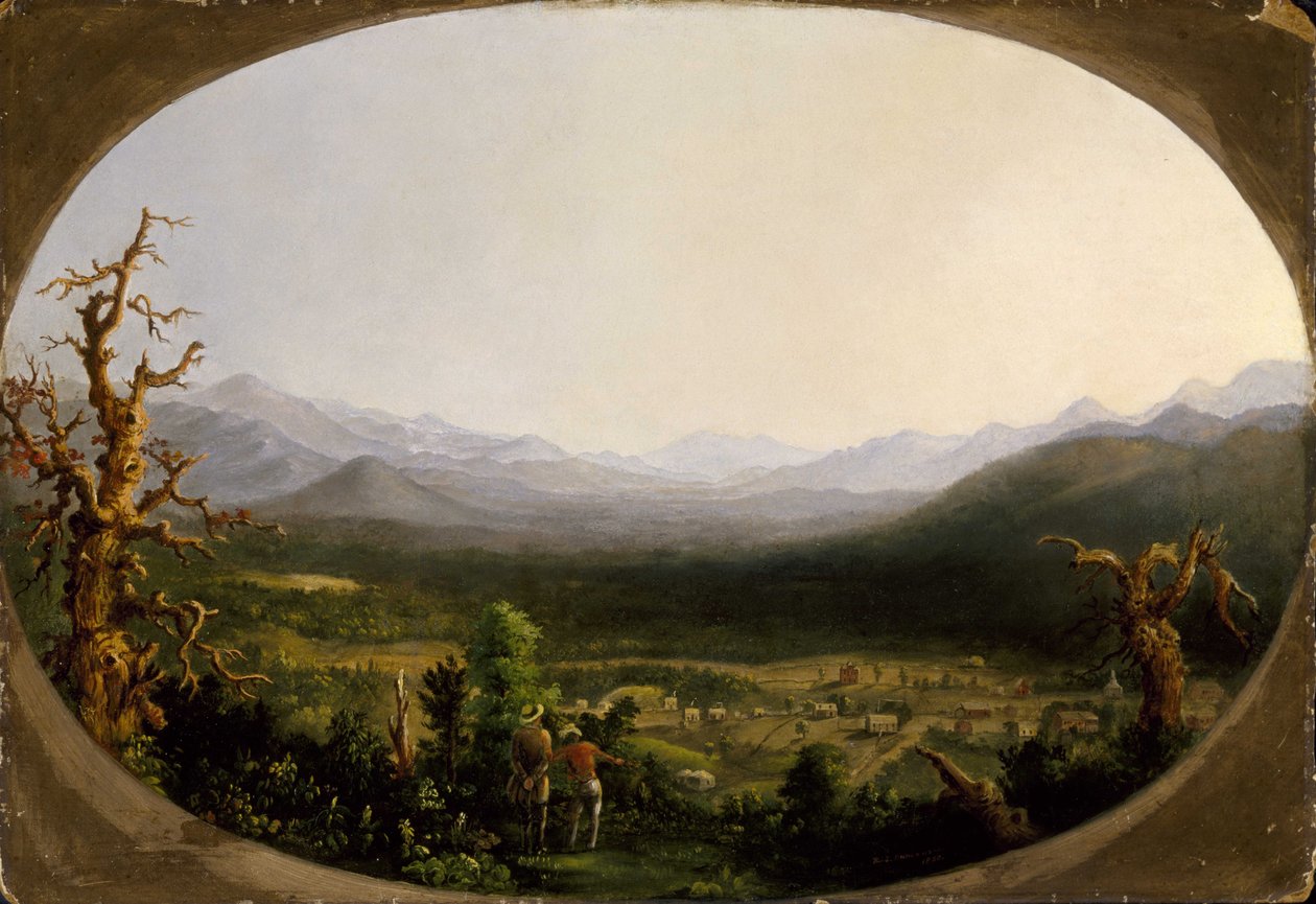 Een uitzicht op Asheville, North Carolina door Robert Scott Duncanson