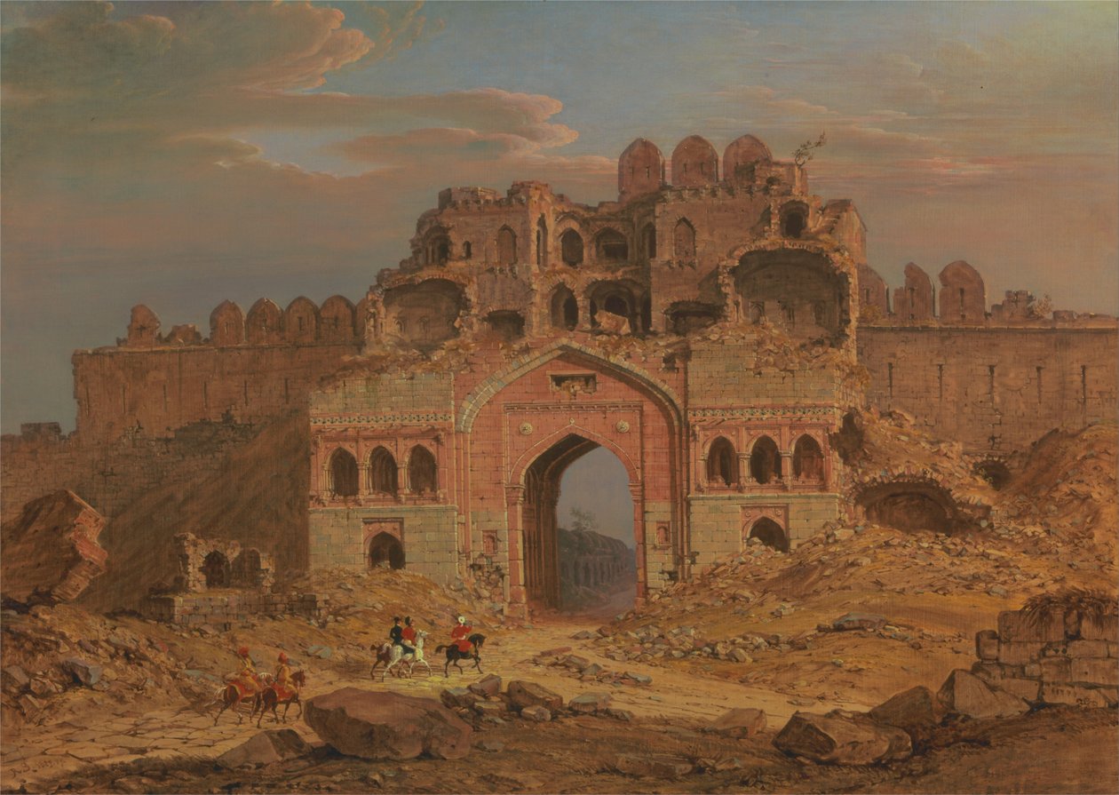 Binnen de hoofdingang van de Purana Qila, Delhi door Robert Smith