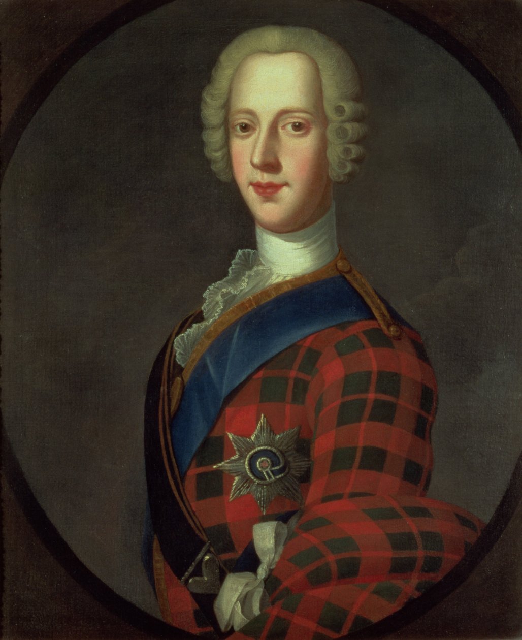 Prins Charles Edward Stuart (Bonnie Prince Charlie, 1720-88) door Robert Strange