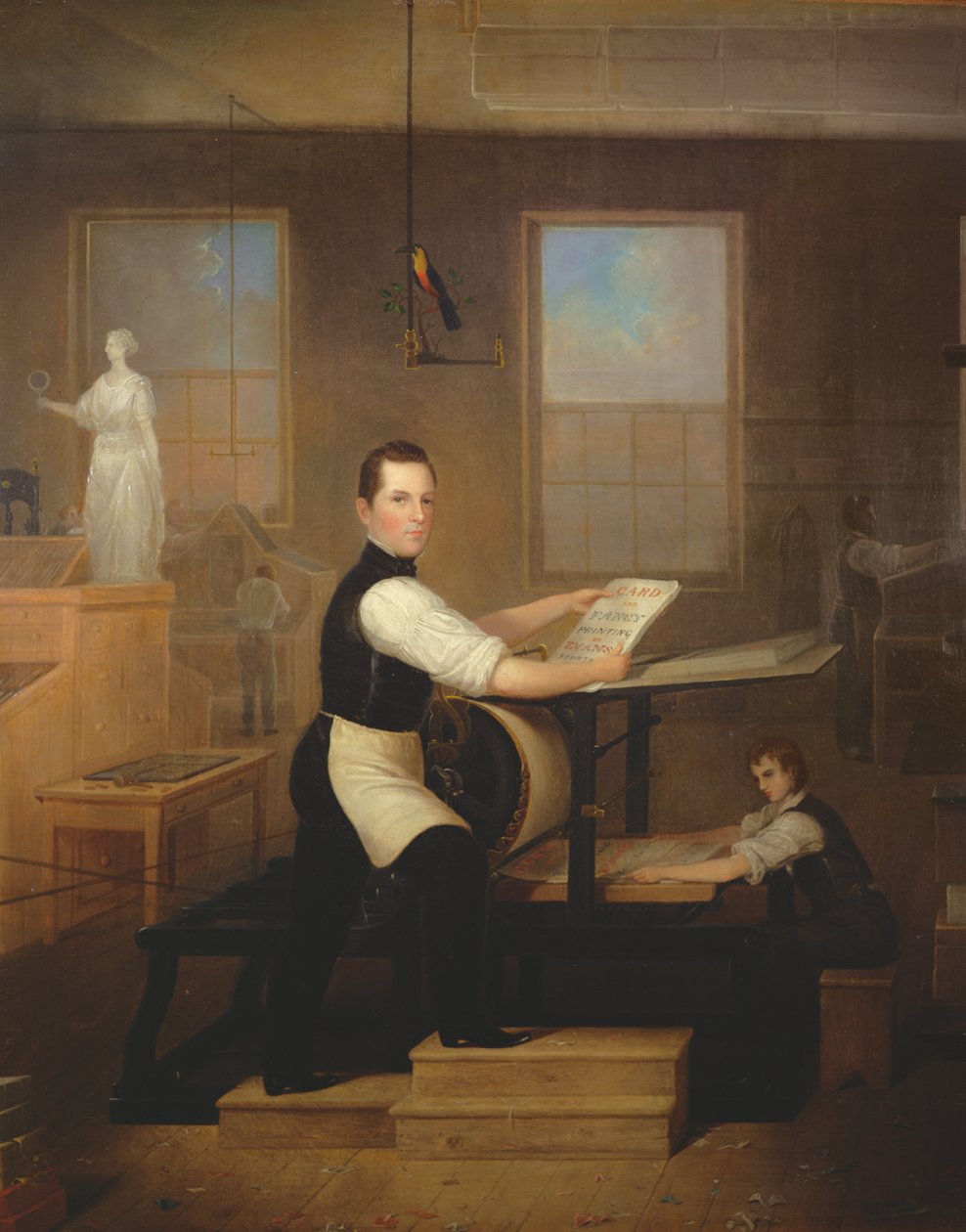 Howell Evans en zijn Drukkerij, 1844 door Robert Street