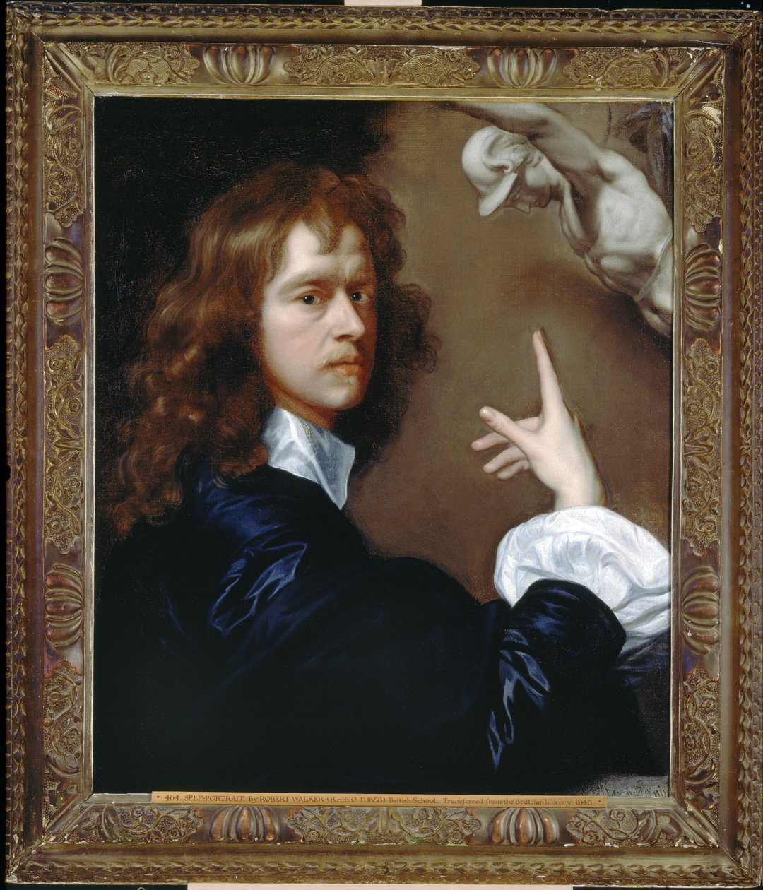 Zelfportret, ca. 1640-1650 door Robert Walker