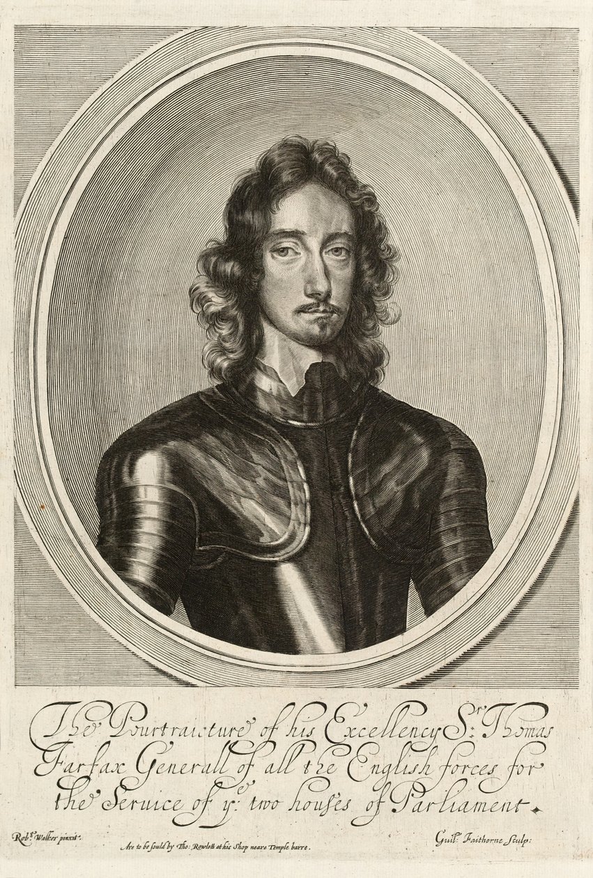 Sir Thomas Fairfax, ca. 1645 door Robert (after) Walker