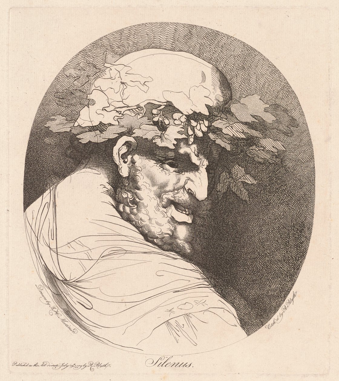 Silenus door Robert Blyth, after John Hamilton Mortimer