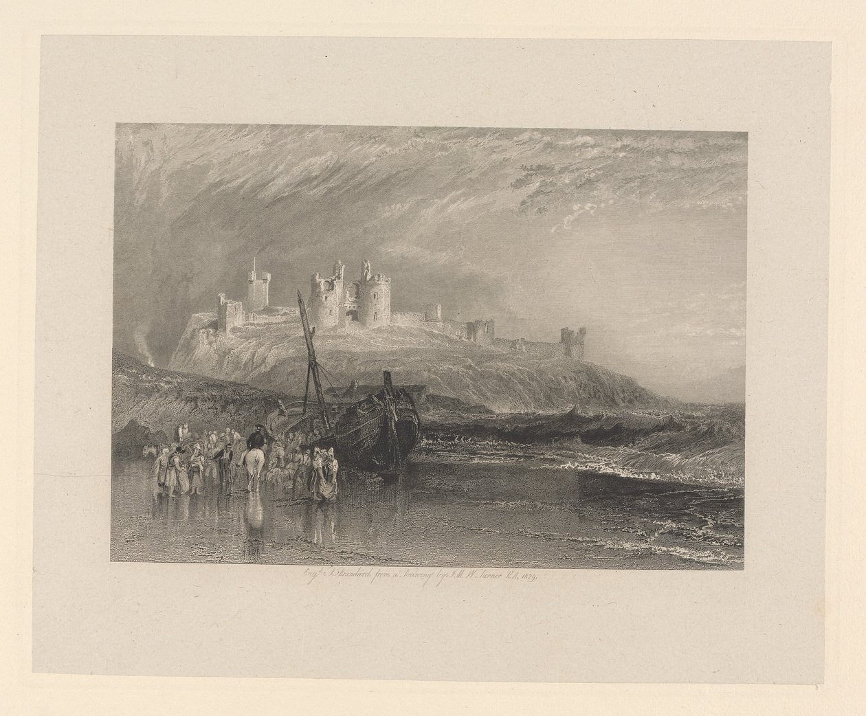 Dunstanborough Kasteel, Northumberland door Robert Brandard