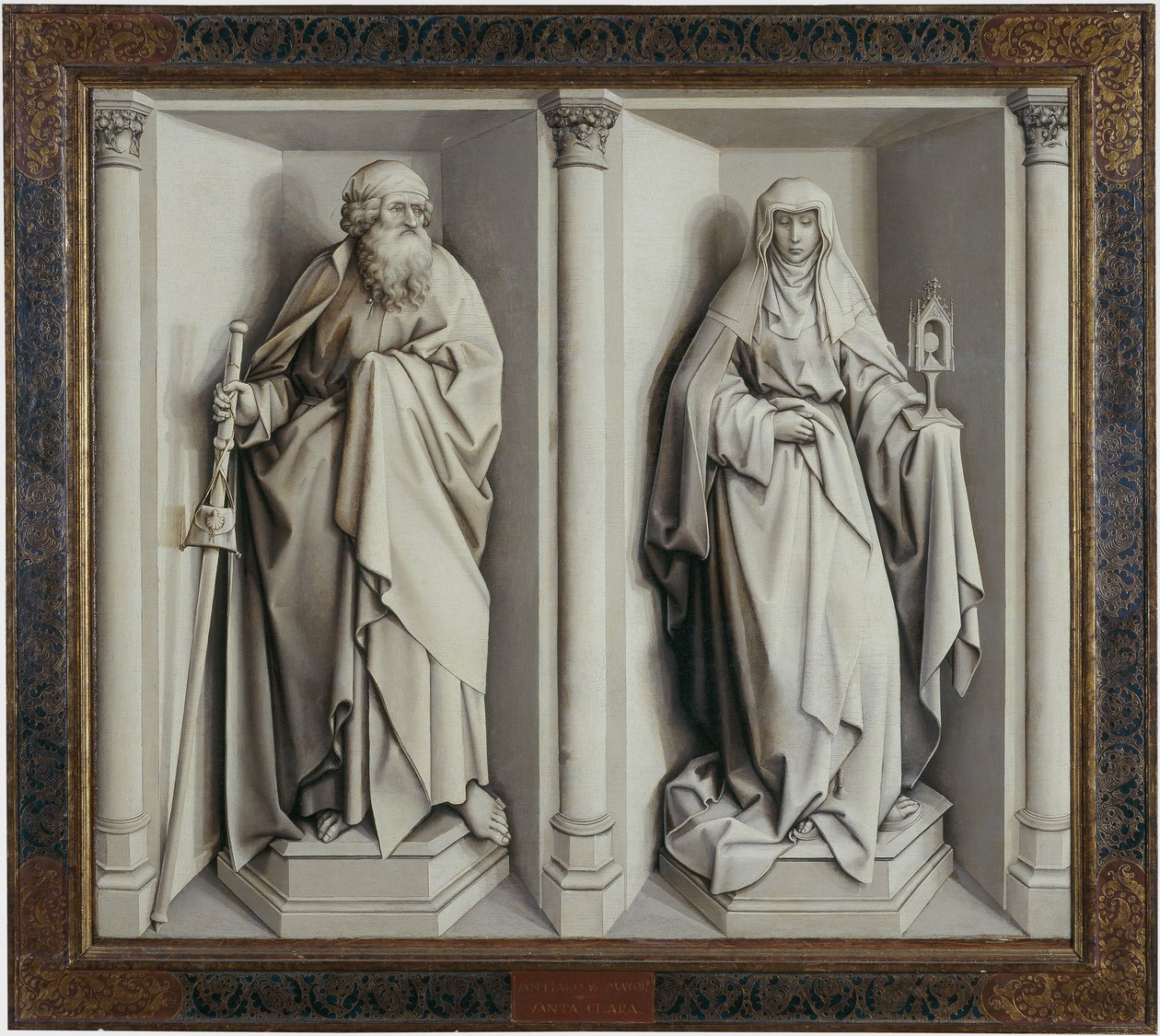 Het huwelijk van Maria en Jozef. Keerzijde door Robert Campin