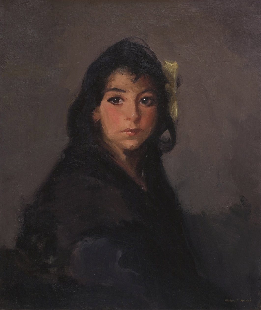 Het zigeunermeisje (Barbina), 1912 door Robert Cozad Henri