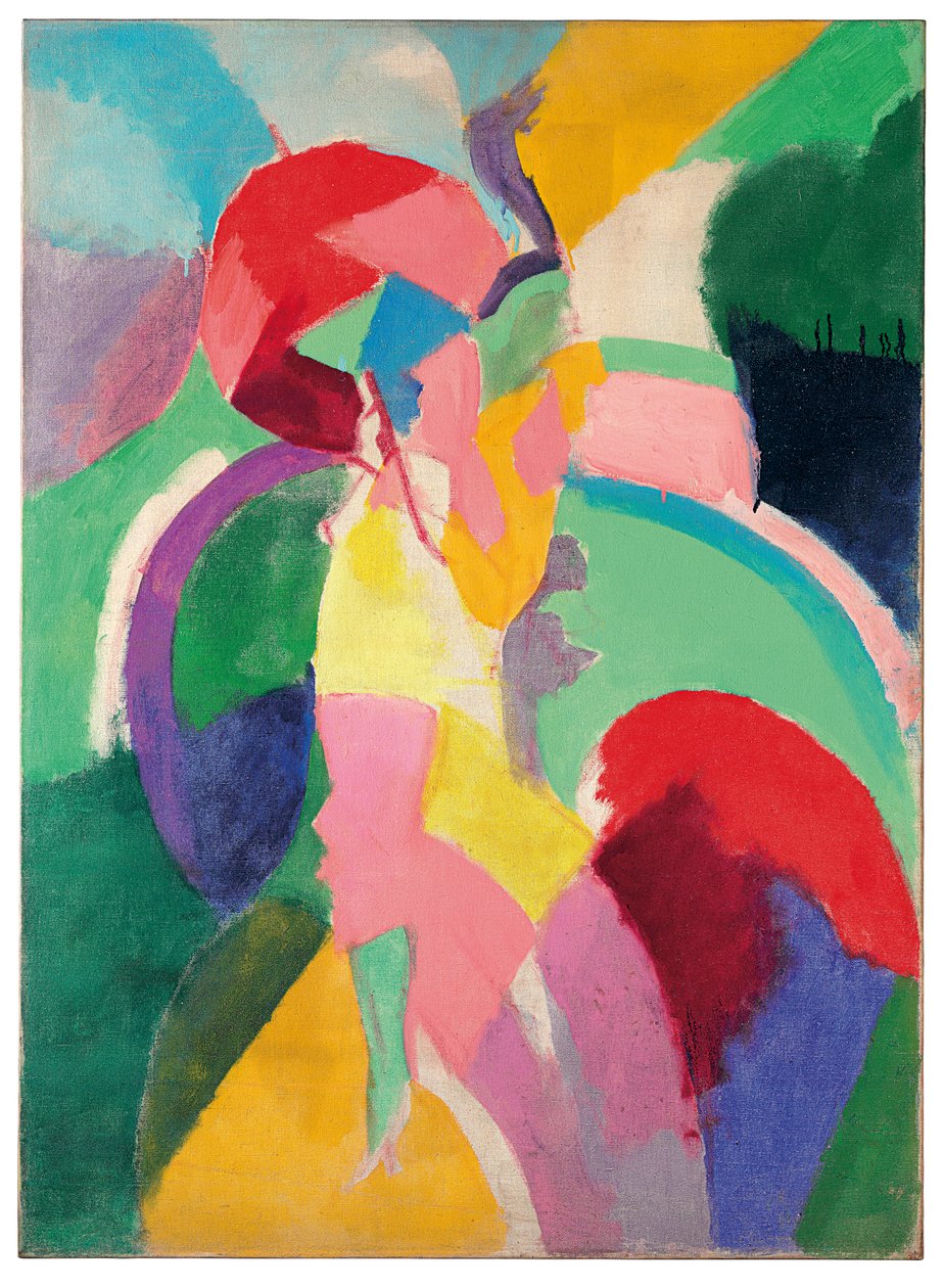 Vrouw met parasol of De Parijse door Robert Delaunay