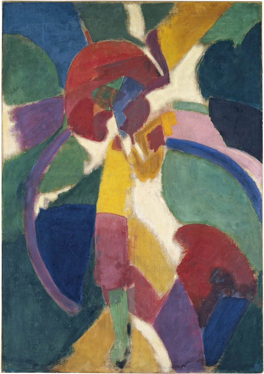 Vrouw met een Parasol, 1913 door Robert Delaunay