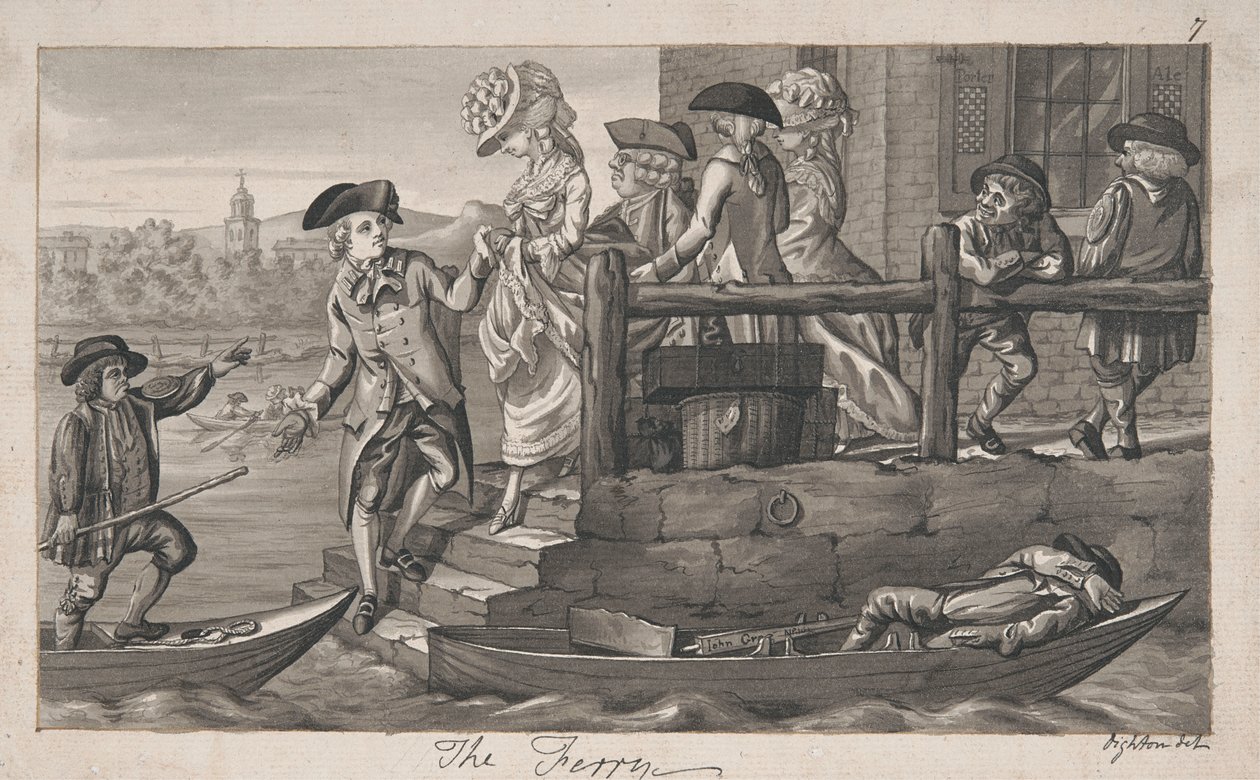 De veerboot door Robert Dighton