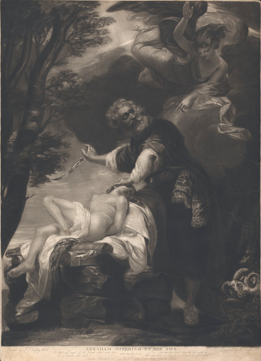 Abraham die Zijn Zoon Offert door Robert Dunkarton