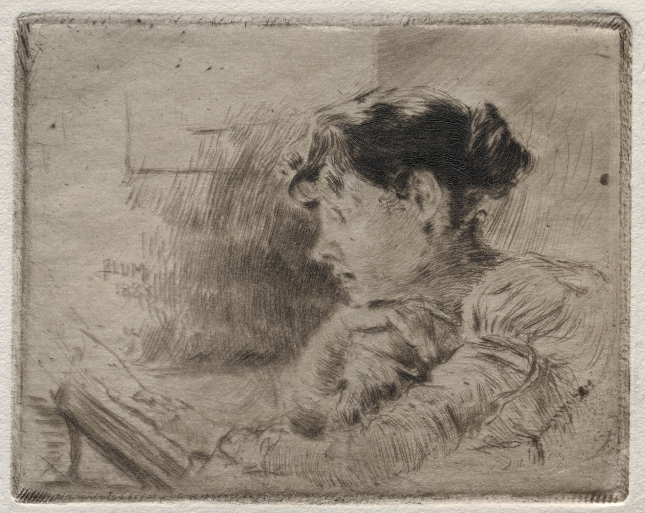 Meisje Lezen door Robert Frederick Blum