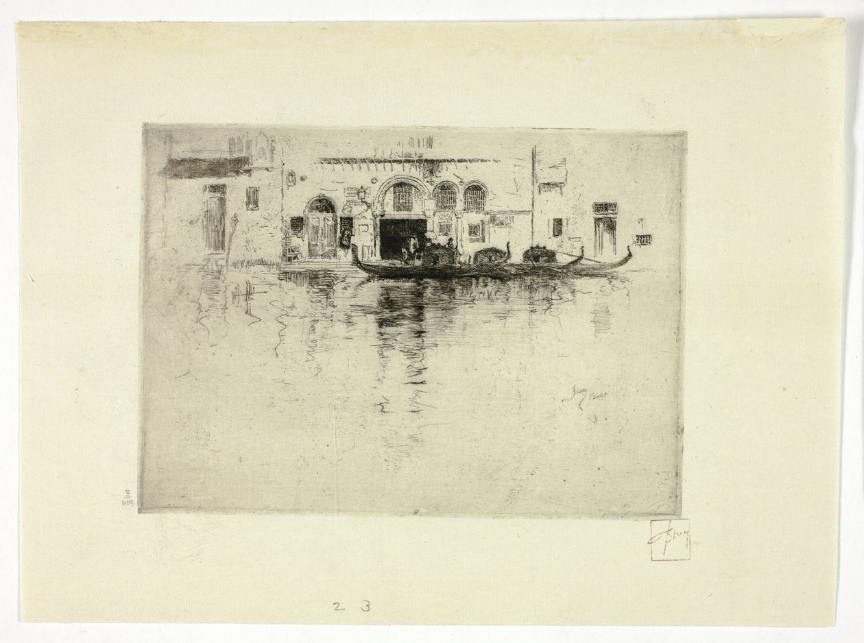 Gondels en Venetiaans Paleis door Robert Frederick Blum