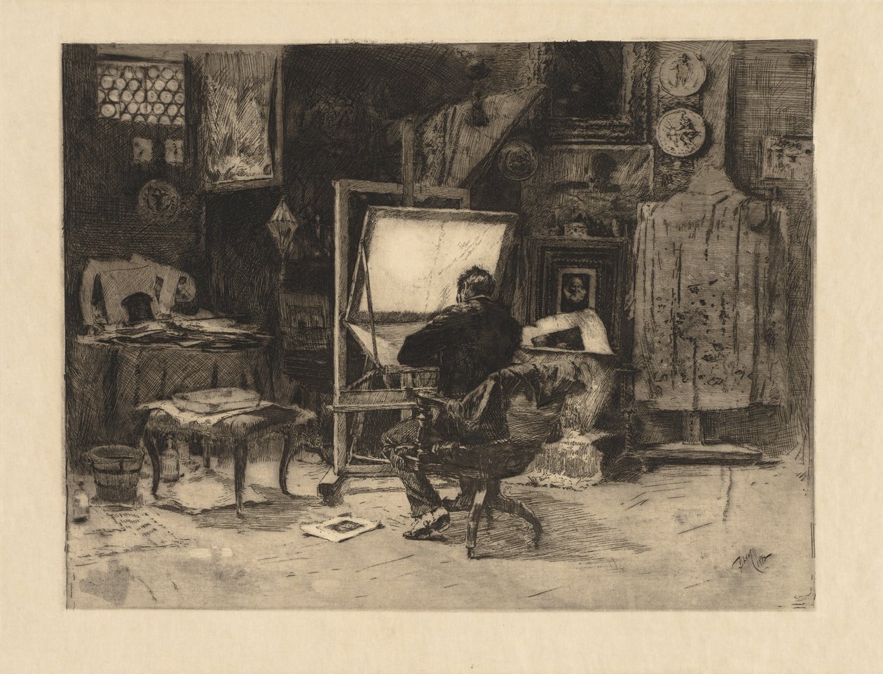 De Etsenmaker, 1882 door Robert Frederick Blum