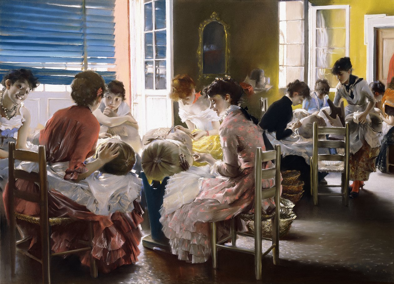 Venetiaanse kantmakers door Robert Frederick Blum