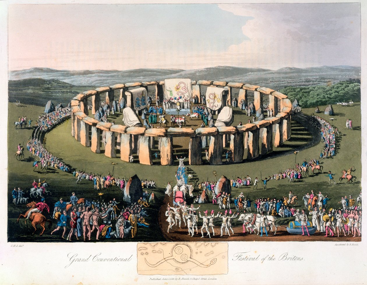 Groot Conventioneel Festival van de Britten, 1815 door Robert Havell