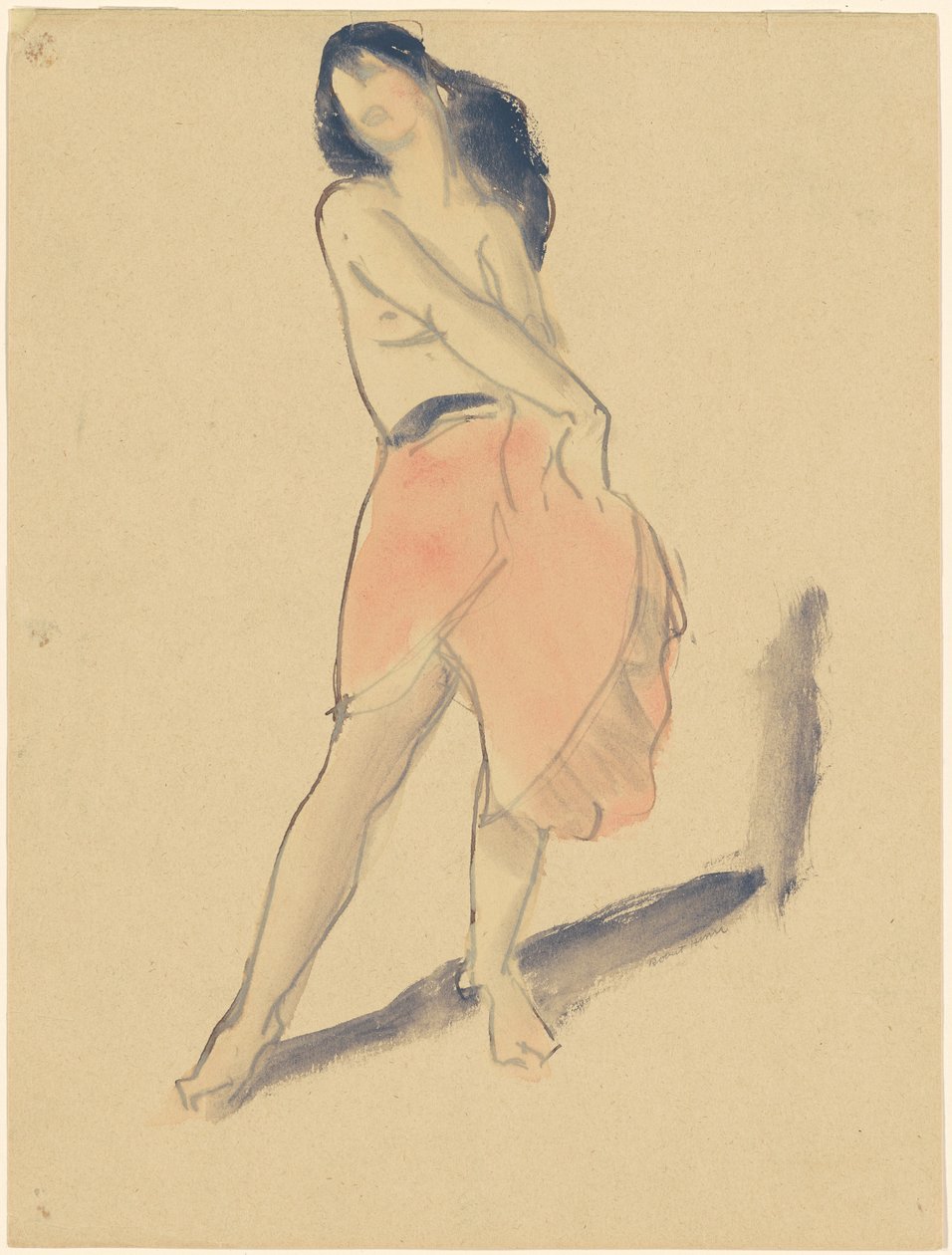 Danseres in een Rode Rok, Nr. 2 door Robert Henri