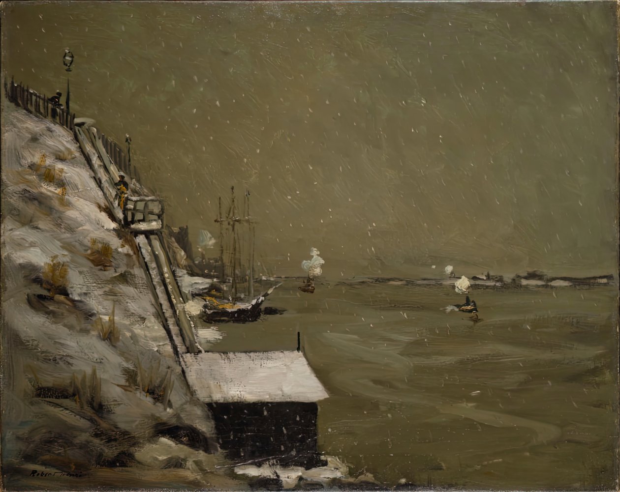 Oostelijke Rivieroever, Winter door Robert Henri