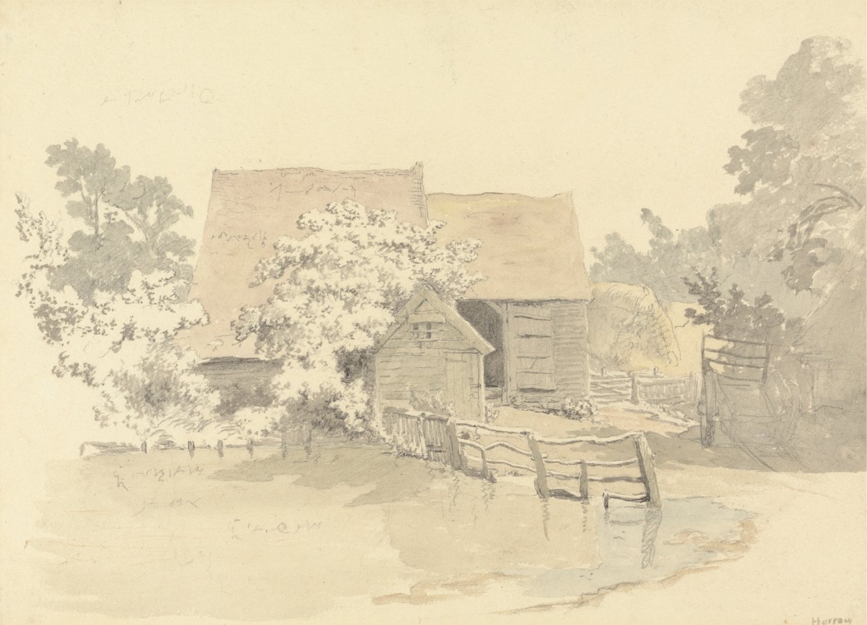 Een boerderij in Harrow door Robert Hills