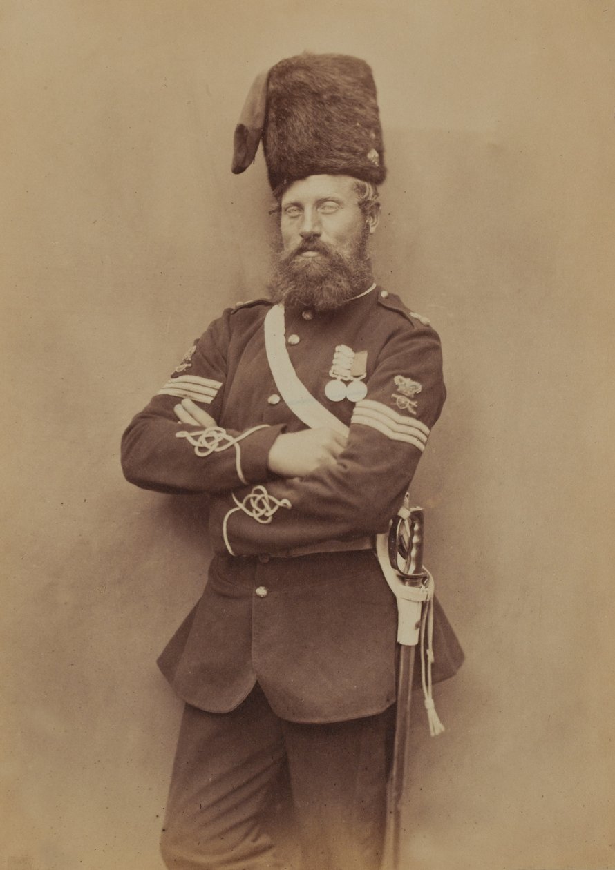 Sergeant Glasgow, Koninklijke Artillerie, 1856 door Robert Howlett