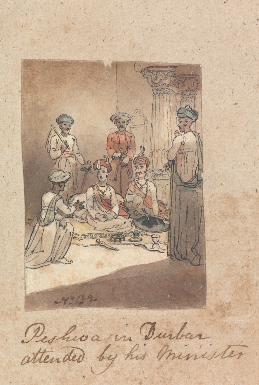 De Maratha Peshwa en zijn Ministers door Robert Mabon