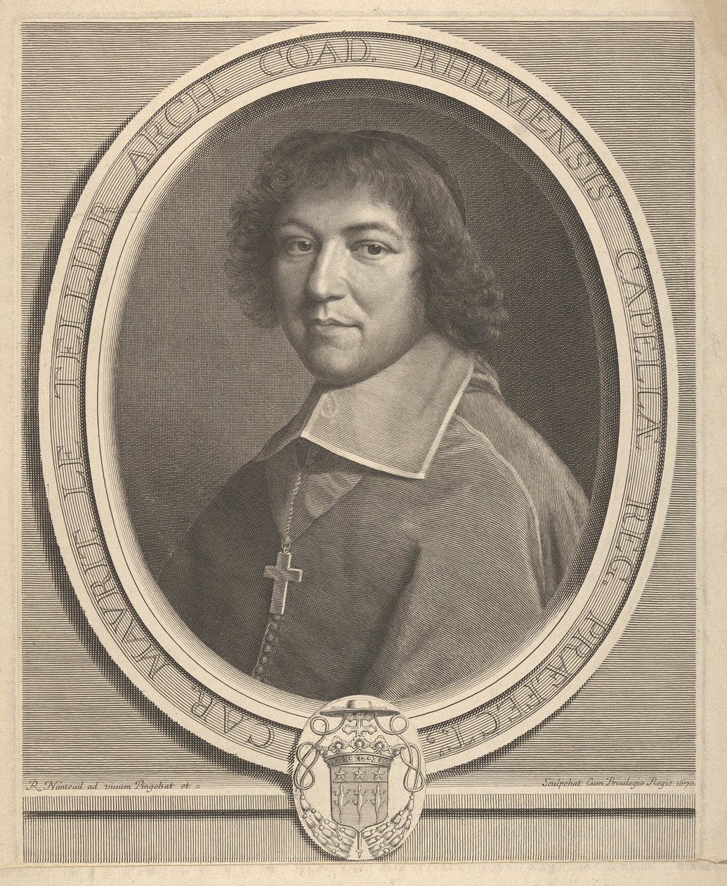 Charles-Maurice Le Tellier, 1670 door Robert Nanteuil