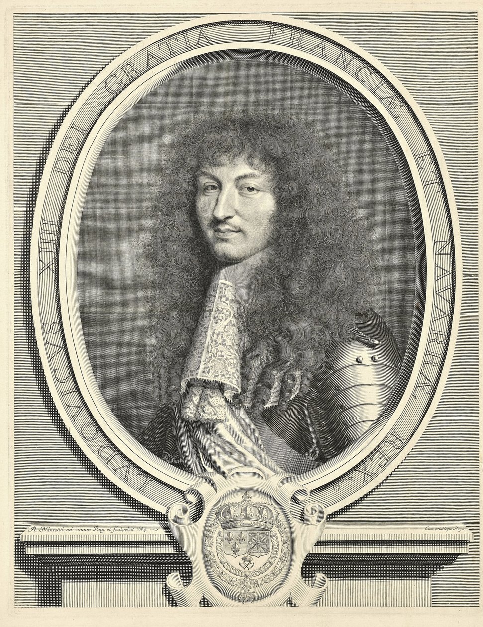 Lodewijk XIV, Koning van Frankrijk 1638-1715, 1664 door Robert Nanteuil