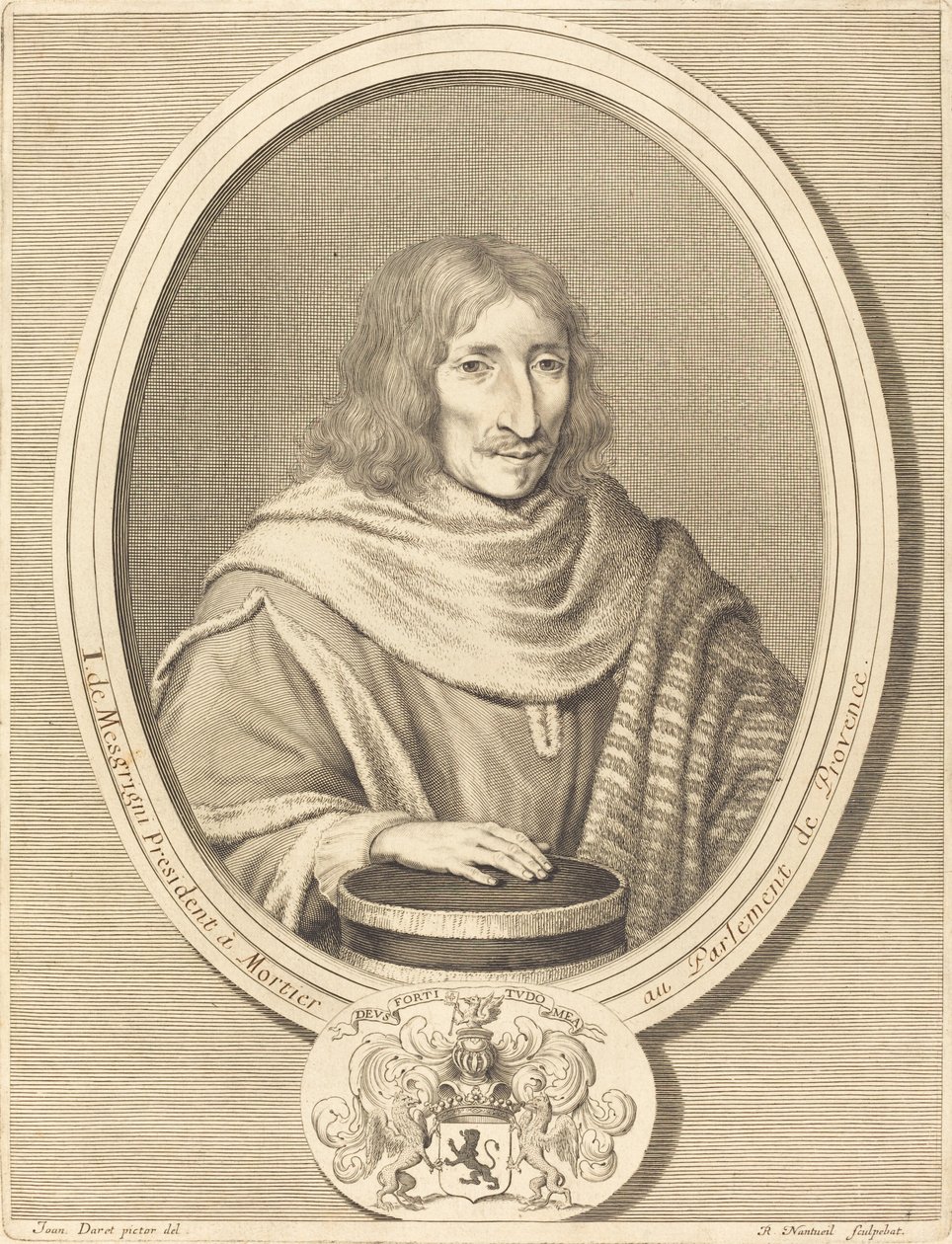 Jean de Mesgrigny door Robert Nanteuil after Jean Daret