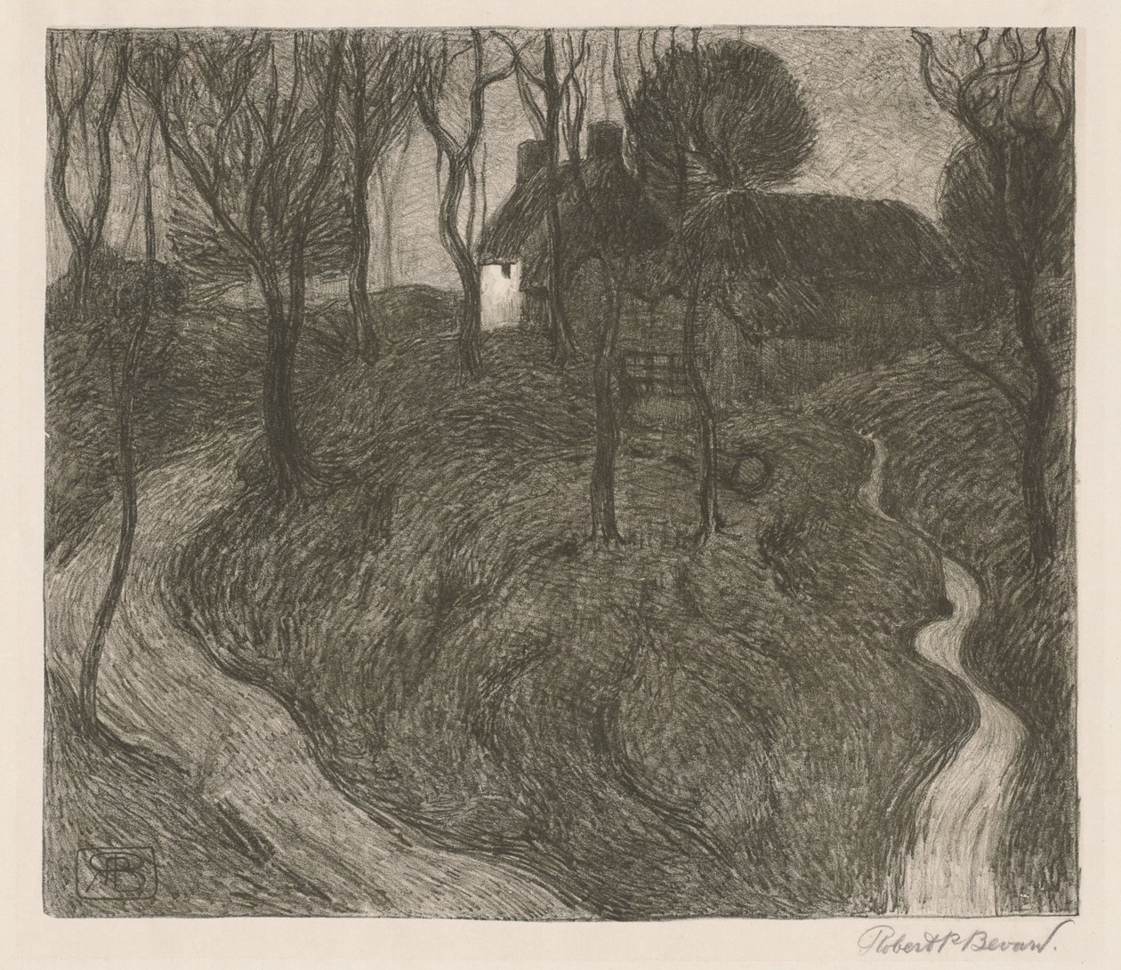 Een eenzame boerderij door Robert Polhill Bevan