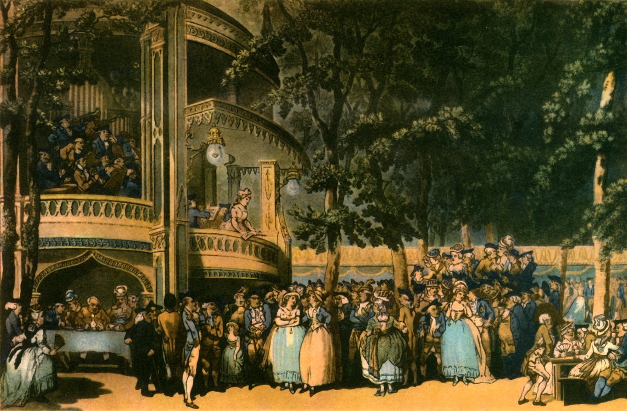Vauxhall Gardens, Lambeth, ca. 1785 door Robert Pollard