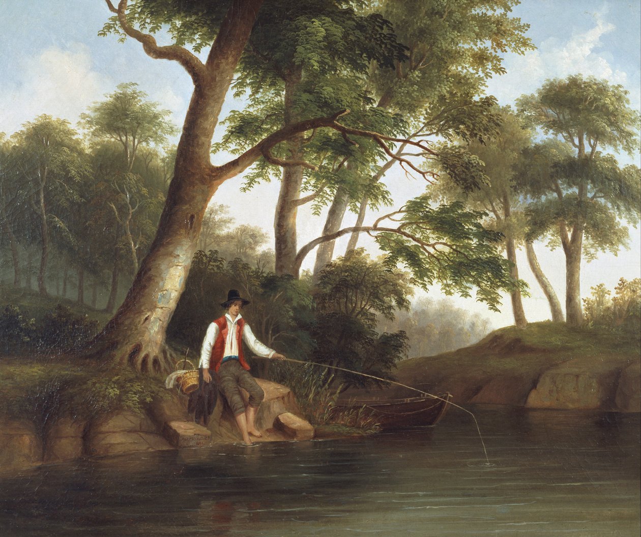 Man Vissen door Robert Seldon Duncanson