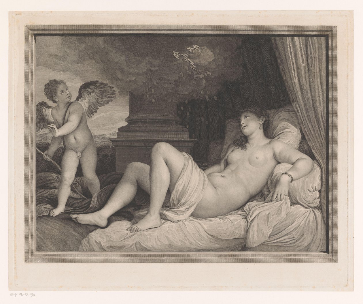 Jupiter verschijnt als gouden regen aan Danaë door Robert Strange