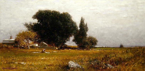 Bomen en weide door Robert Swain Gifford