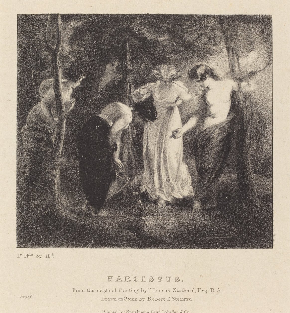 Narcissus door Robert T. Stothard after Thomas Stothard
