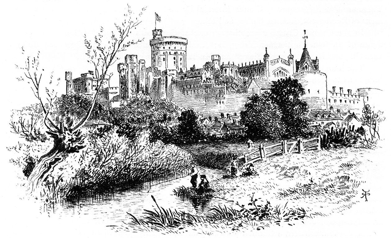 Windsor, vanaf Clewer, 1880 door Robert Taylor Pritchett