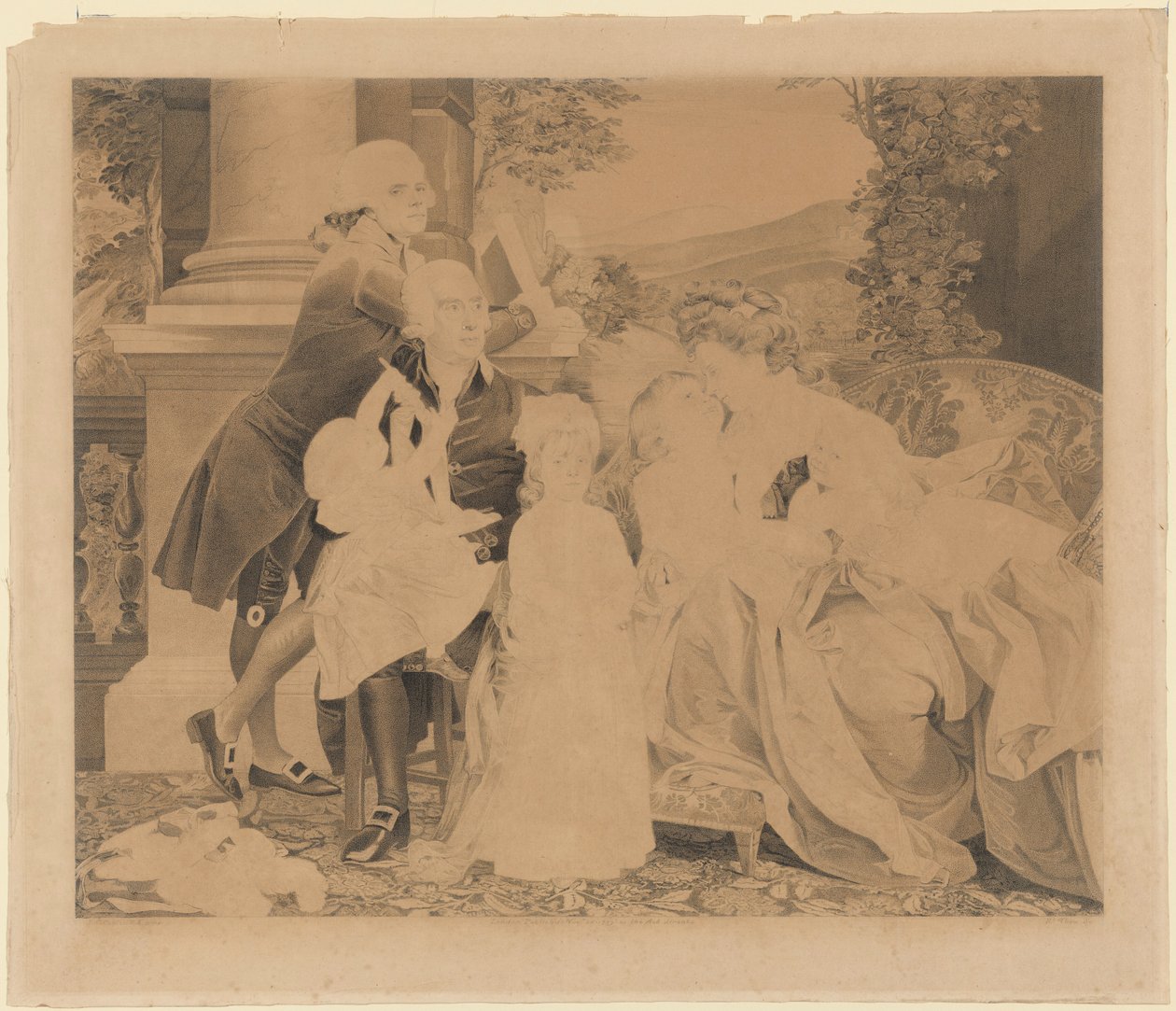 De Familie Copley door Robert Thew after John Singleton Copley