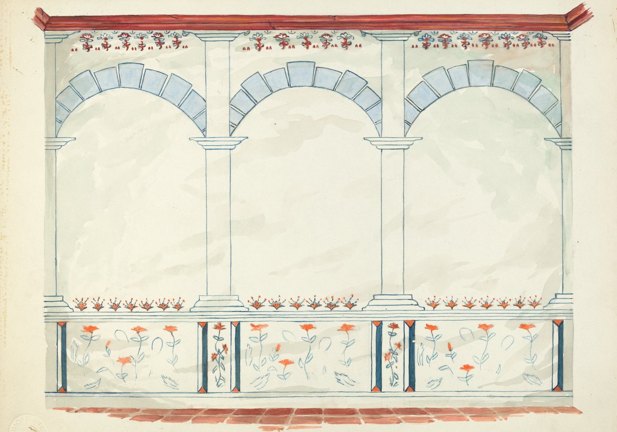 Restauratietekening door Robert W.R. Taylor