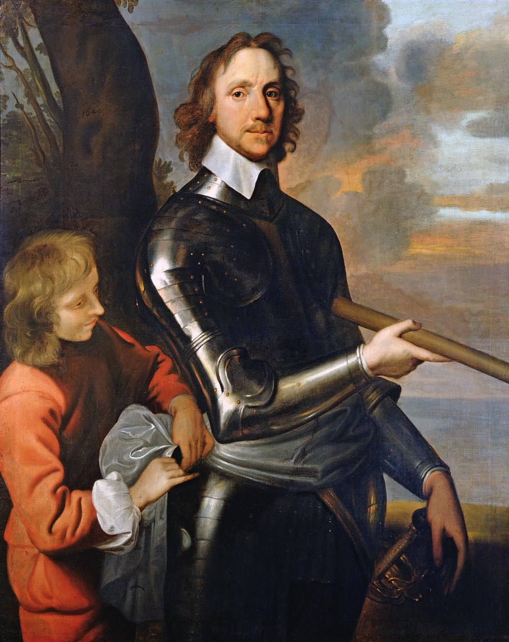 Portret van Oliver Cromwell (1599-1658) 1649 door Robert Walker